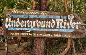Underground River Park entrance sign